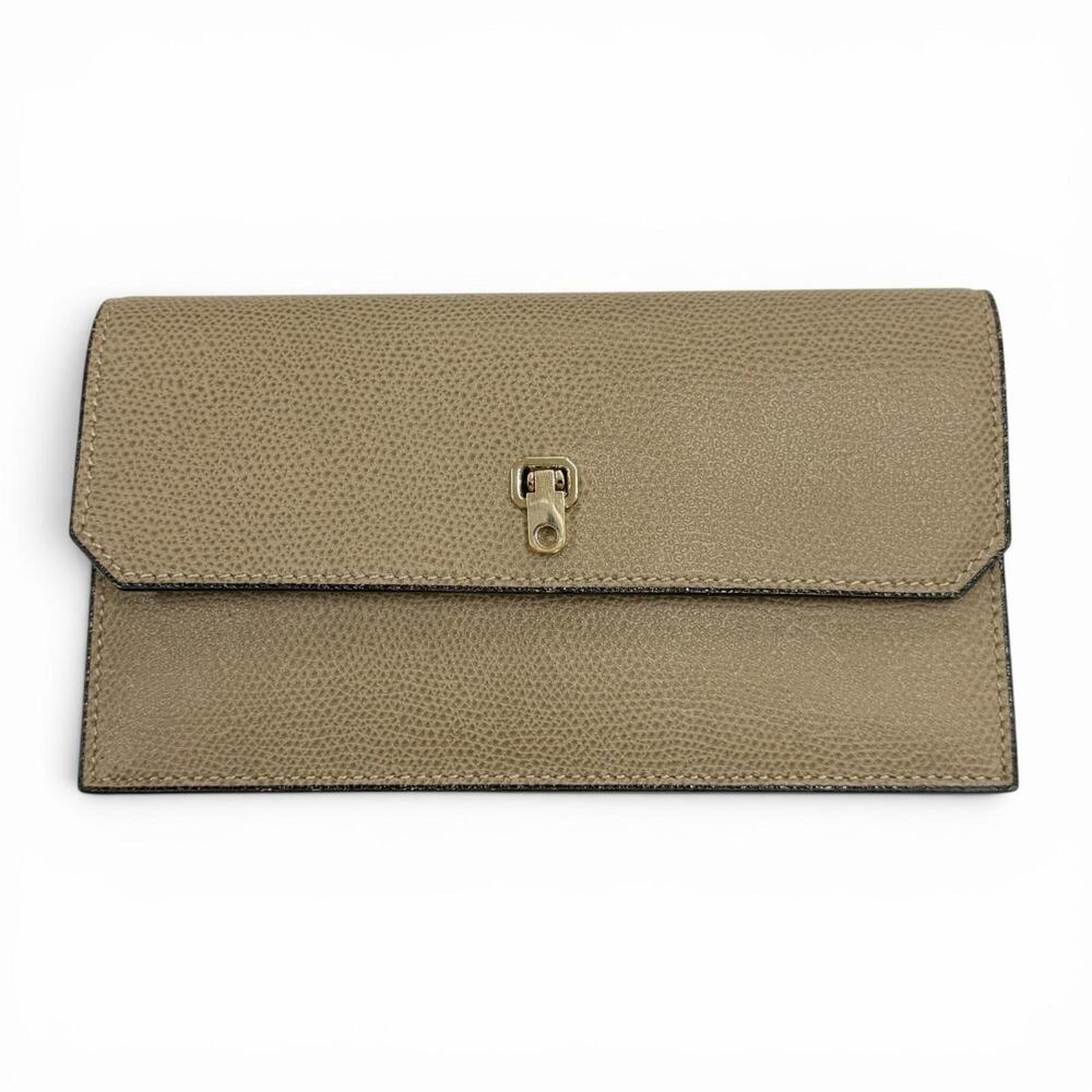 Valextra SGBR0026028LOCPL99 City Wallet Leather Long with Business Card Holde...